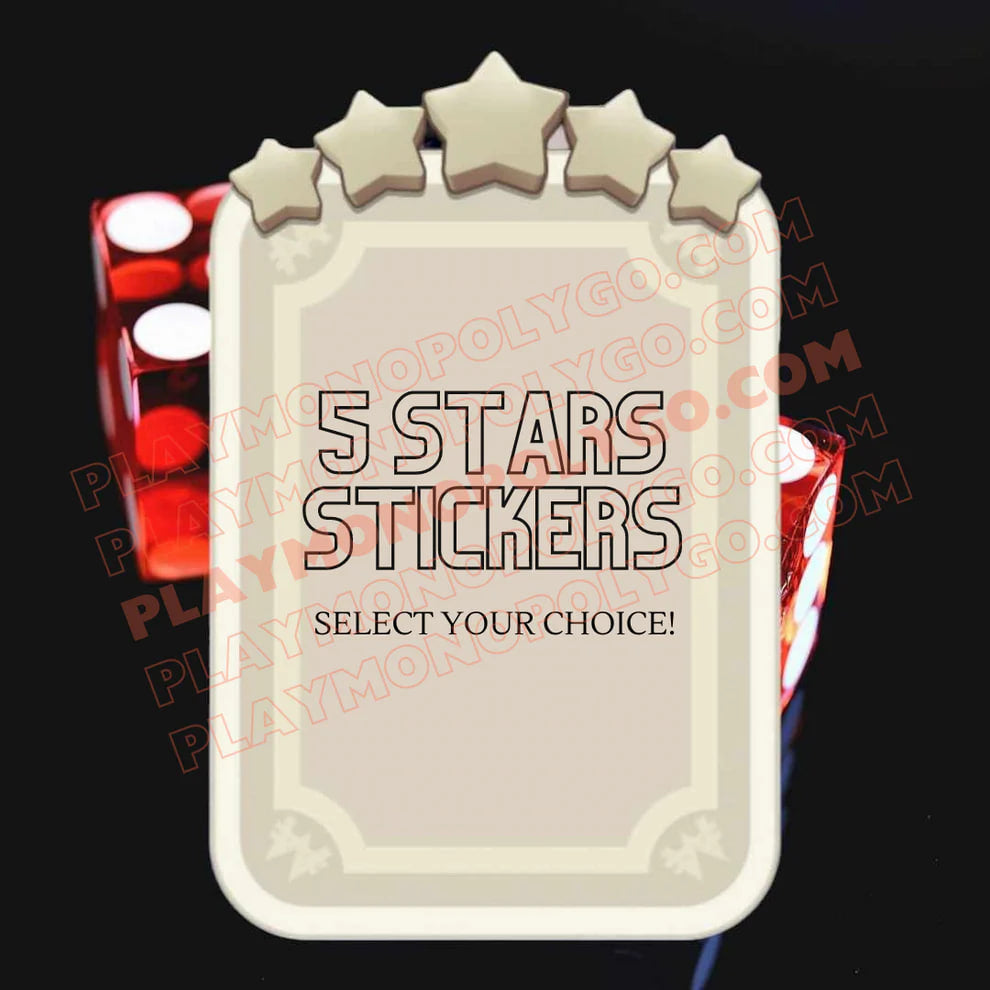 MONOPOLY GO 5 STAR STICKERS