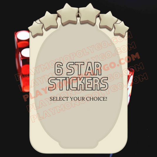 MONOPOLY GO 6 STAR STICKERS